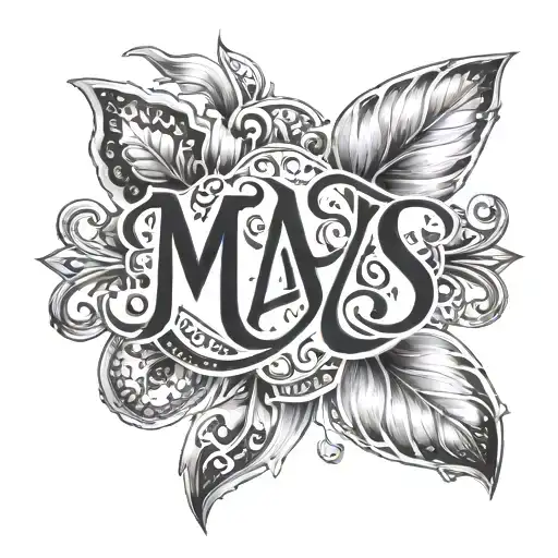 the word mays in arabic tattoo design idea