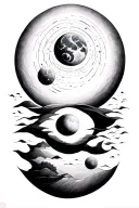 solstice phases tattoo design idea