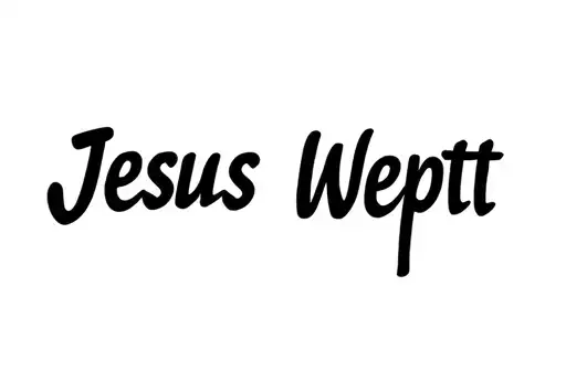 "Jesus Wept" tattoo design idea