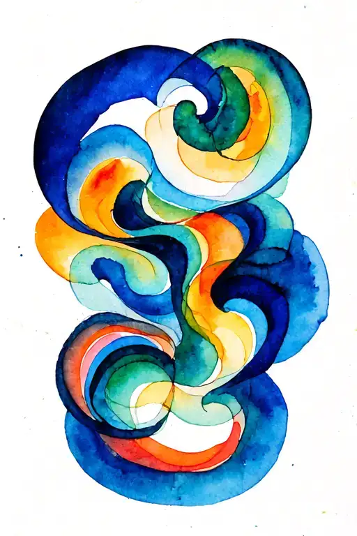 Abstract. lines that point a ways we imagine. salvador dali, light, travel tattoo design idea