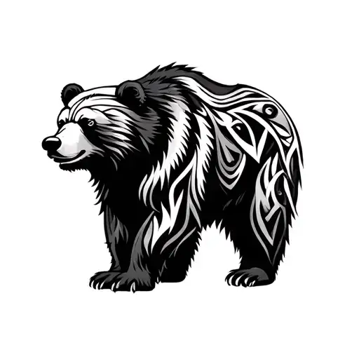 Tribal Bear tattoo design idea
