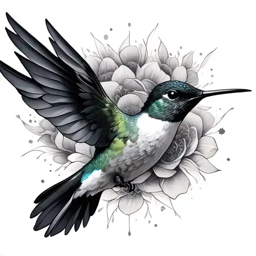 Hummingbird Infinity tattoo design idea