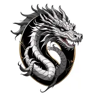 tran dragon wrapped looking at dong in numerology tattoo design idea