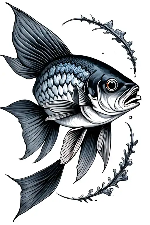 Christian fish tattoo design idea
