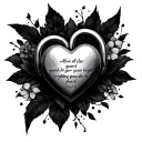 Proverbs 4:23 "Above all else, guard your heart, for everything you do flows from it" on a fancy lock  tattoo design idea