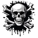 skull and crossbones tattoo design idea