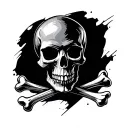 skull and crossbones tattoo design idea