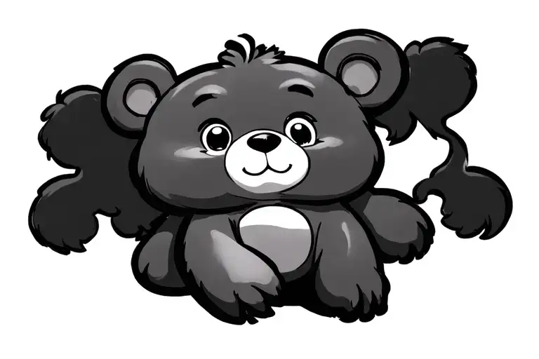 care bear cartoon fine line tattoo tattoo design idea