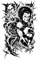 DC and Marvel Comics supporting character tattoo design idea