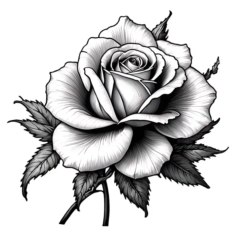 Mum rose forget me not daffodil tulip flower tattoo design idea