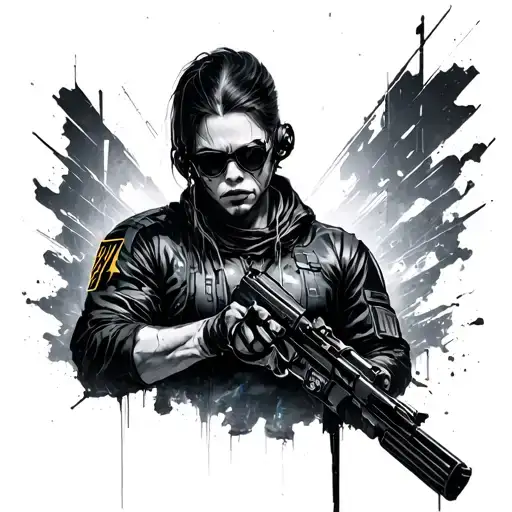 Cyberpunk 2077 tattoo design idea