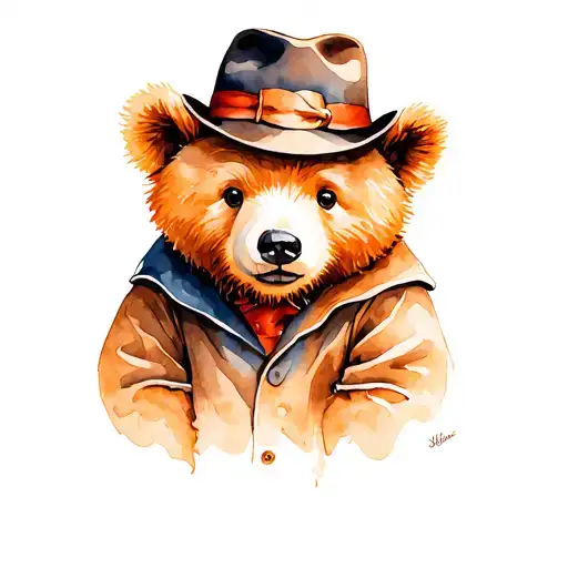 paddington bear tattoo design idea