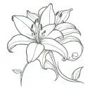 lily flower "one day at a time" tattoo design idea