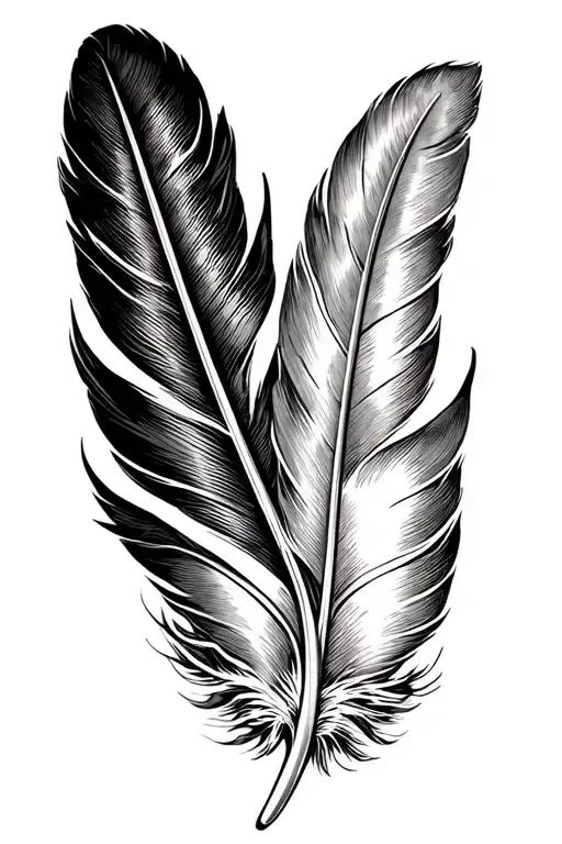 turkey feather quill pen writing Nora tattoo design idea