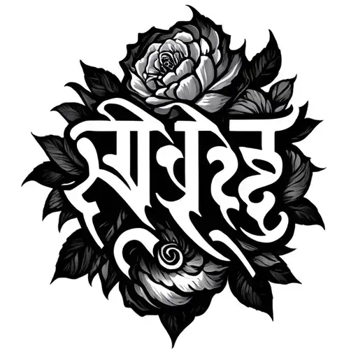Mohit in hindi language font tattoo design idea