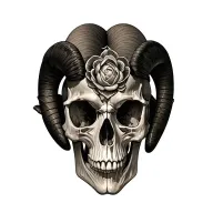 Aries Skull tattoo design idea