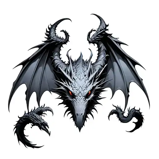 bahamut tattoo design idea