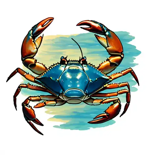 Maryland blue crab tattoo design idea