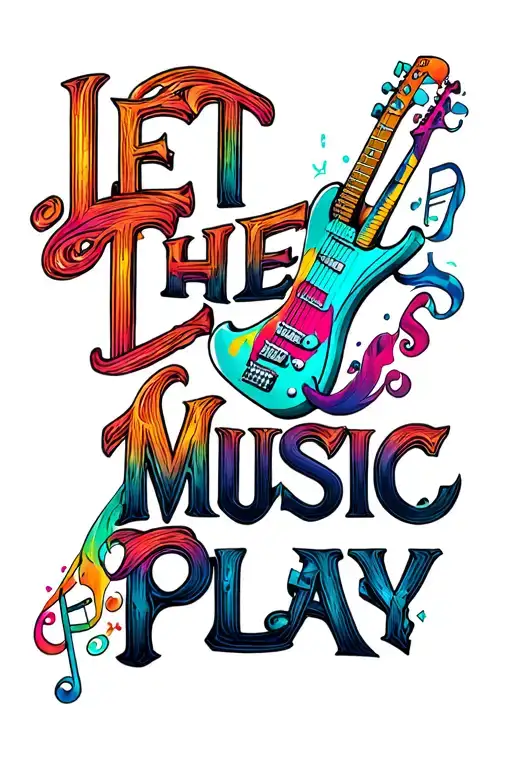 "Let the Music Play" hardstyle music themed tattoo tattoo design idea