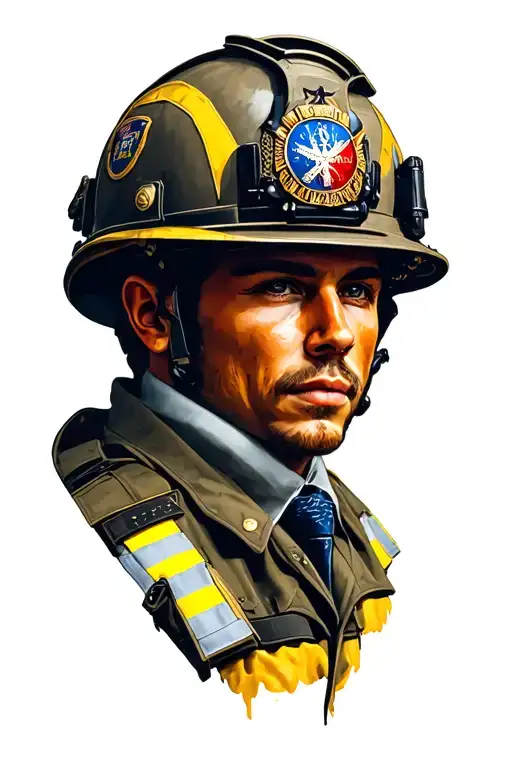 soldier, firefighter, police, medic tattoo design idea