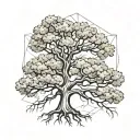 oak tree tattoo design idea