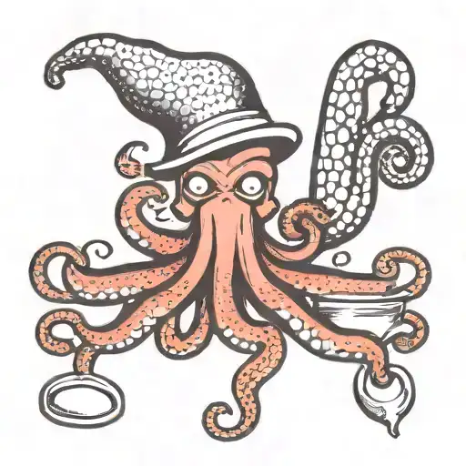 ocotopus cooking tattoo design idea