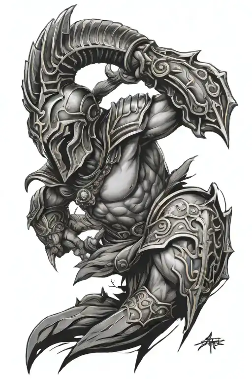 ares god of war tattoo design idea
