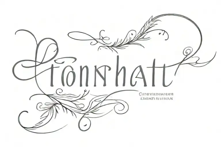 name written tattoo design idea