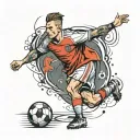 soccer player tattoo design idea