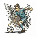 soccer player tattoo design idea