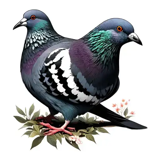 Pigeon tattoo design idea
