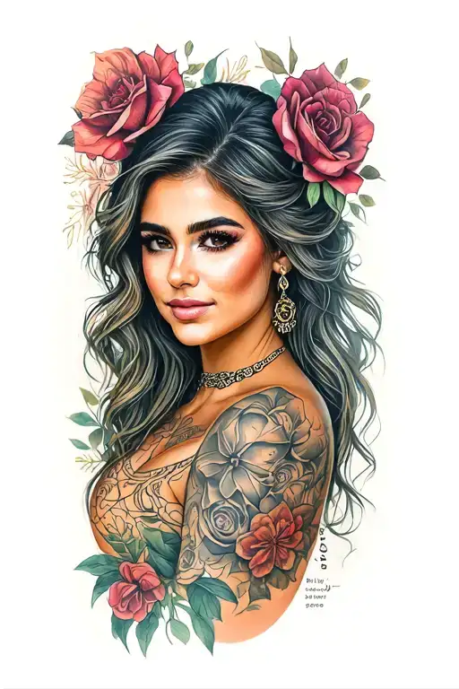 Jess Riley and faith names incorporated tattoo design idea