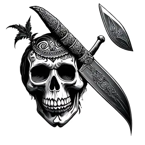Oya storm tattoo, Ogun machete, Elegua rock, Muertos skull tattoo design idea