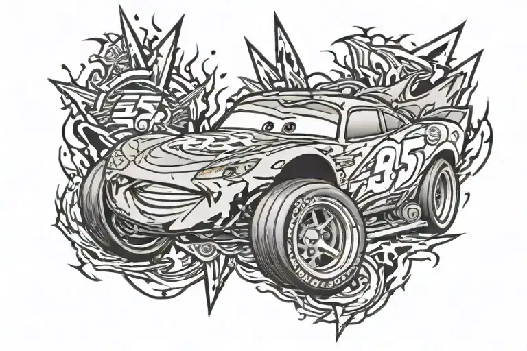 Lightning mcqueen Lightning bolt with 95 tattoo design idea