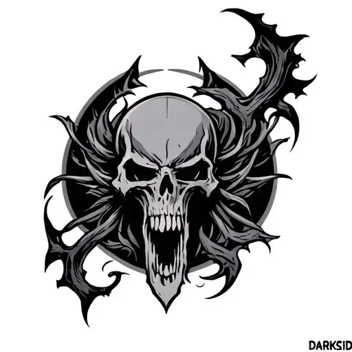 darksiders death logo tattoo design idea