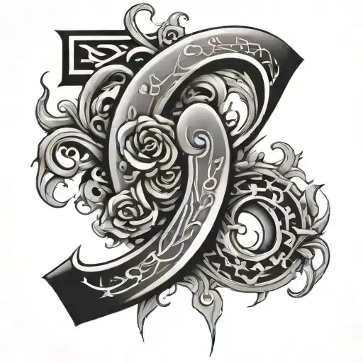 lucky number zero tattoo design idea