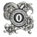 lucky number zero tattoo design idea