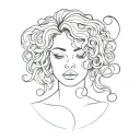 Curly tattoo design idea