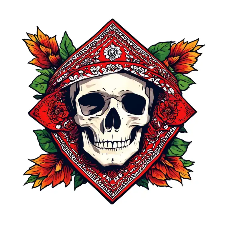 bandana wrapped tattoo design idea