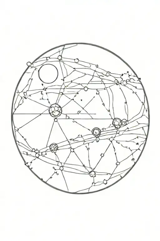 topography lines made of death stars tattoo design idea
