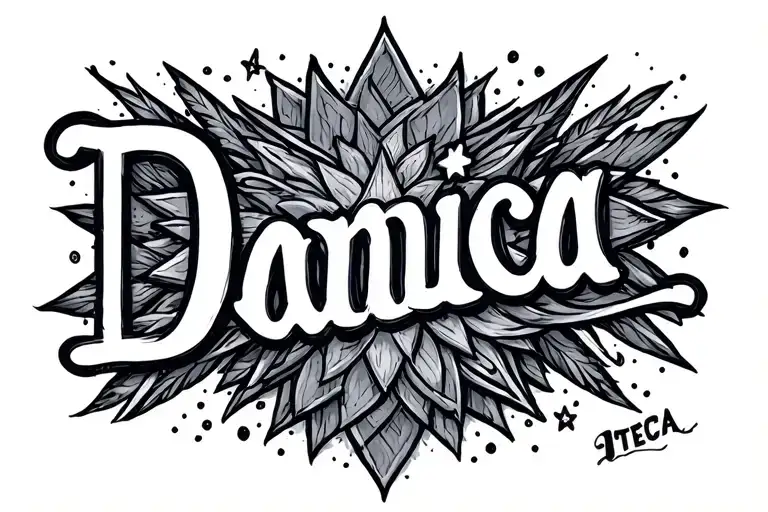 "Danica" morning star tattoo design idea