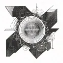 electric waveform  tattoo design idea