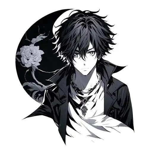 dazai osamu anime boy tattoo design idea