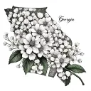 "Georgia Kate" Babys breath flowers tattoo design idea