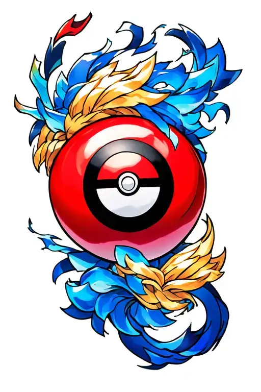 Pokeball, Yugi Oh, Dragonquest tattoo design idea