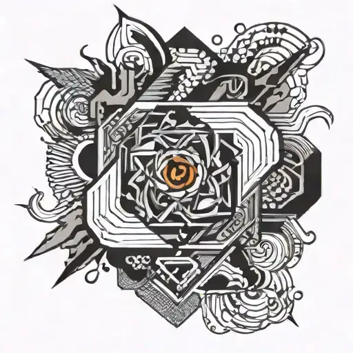 fire, rage, stress, hollowness, darkness tattoo design idea