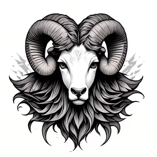 aries zodiac sign tattoo design idea