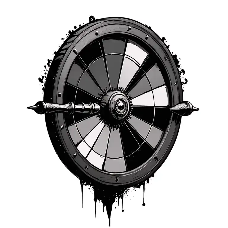 Russian roulette wheel tattoo design idea