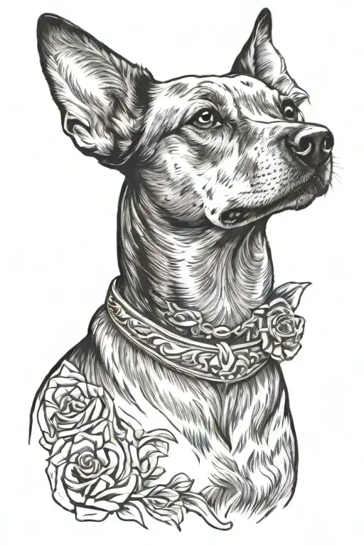 Memorial Dog tattoo design idea