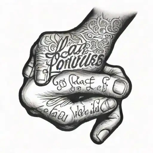 Loneliness written on the hand tattoo design idea